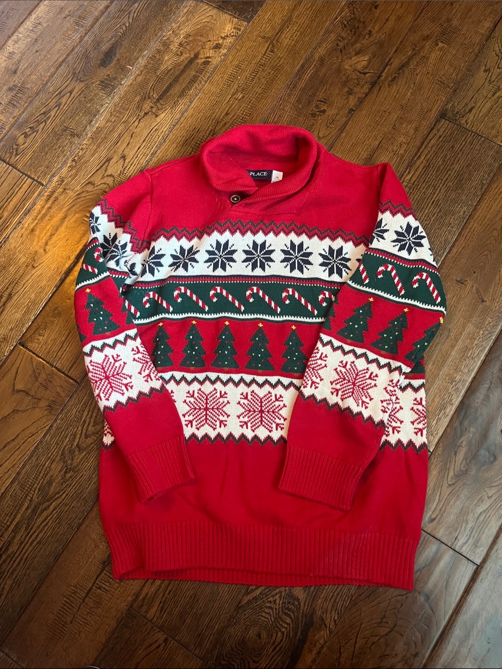 The Children's Place Red Holiday Fair Isle Sweater - Men's Style